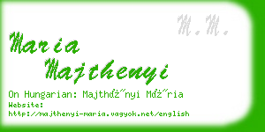 maria majthenyi business card